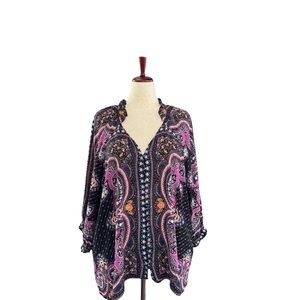 Rose & Olive Multicolor Paisley Top